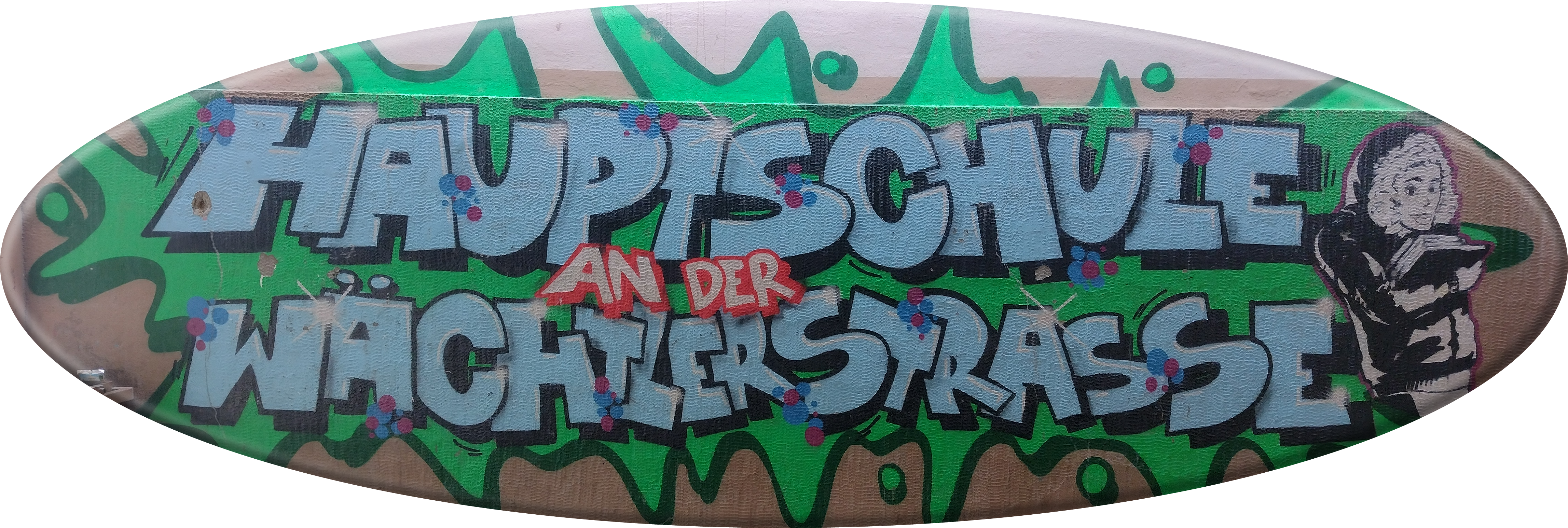 Ein Graviti der Schule das von Schülern gestaltet wurde.
